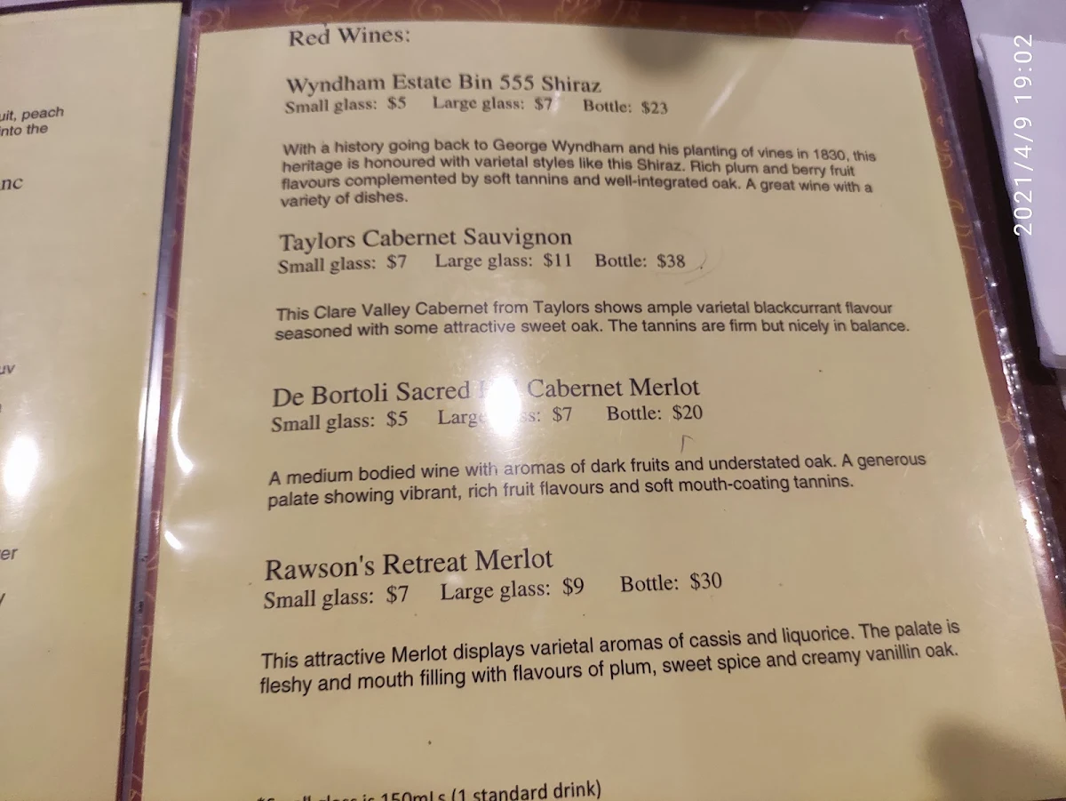 Menu, Tandoori Village