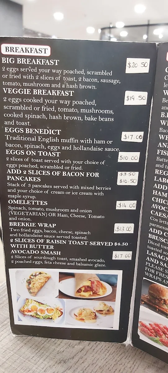 Menu, Caffissimo