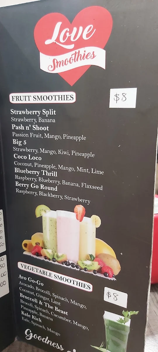 Menu, Caffissimo