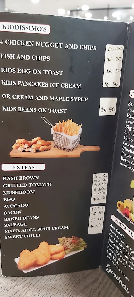 Menu, Caffissimo