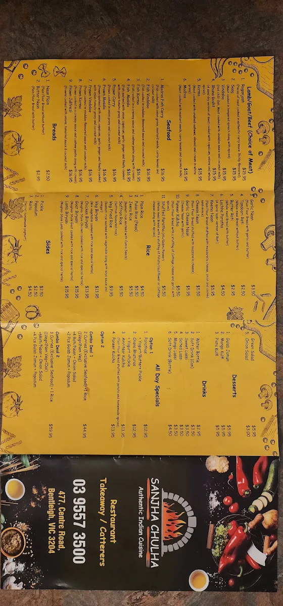 Menu, Sanjha Chulha