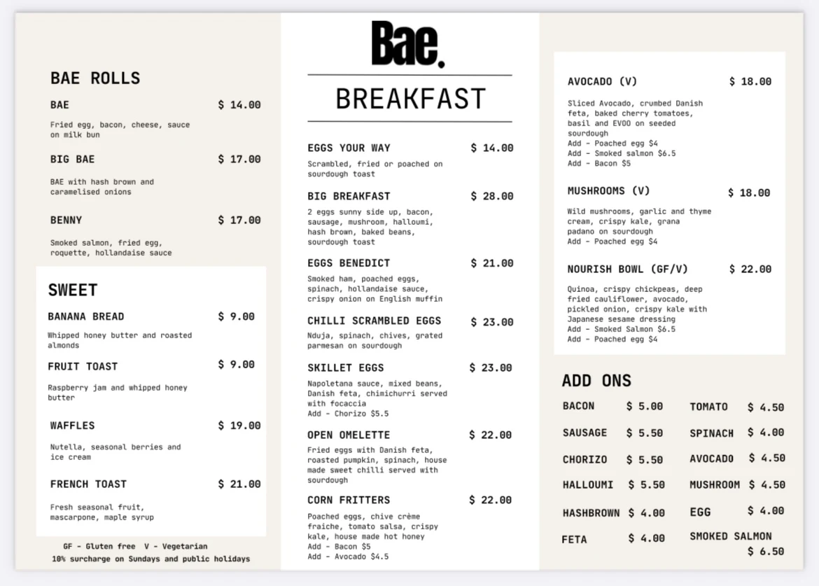 Menu photo 1
