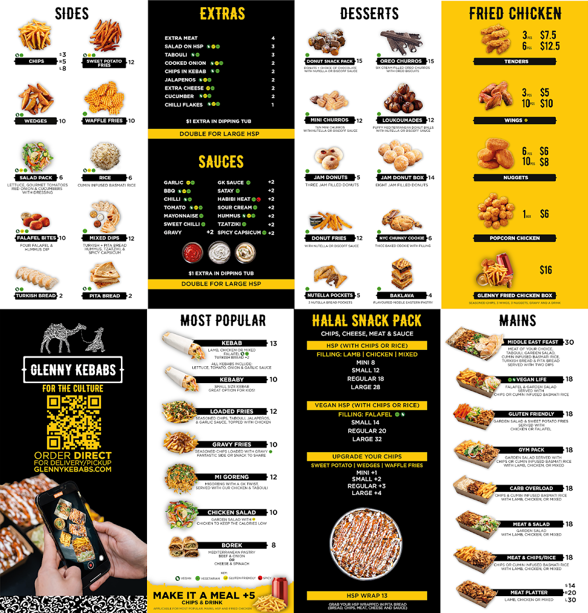 Menu, Glenny Kebabs - Vermont