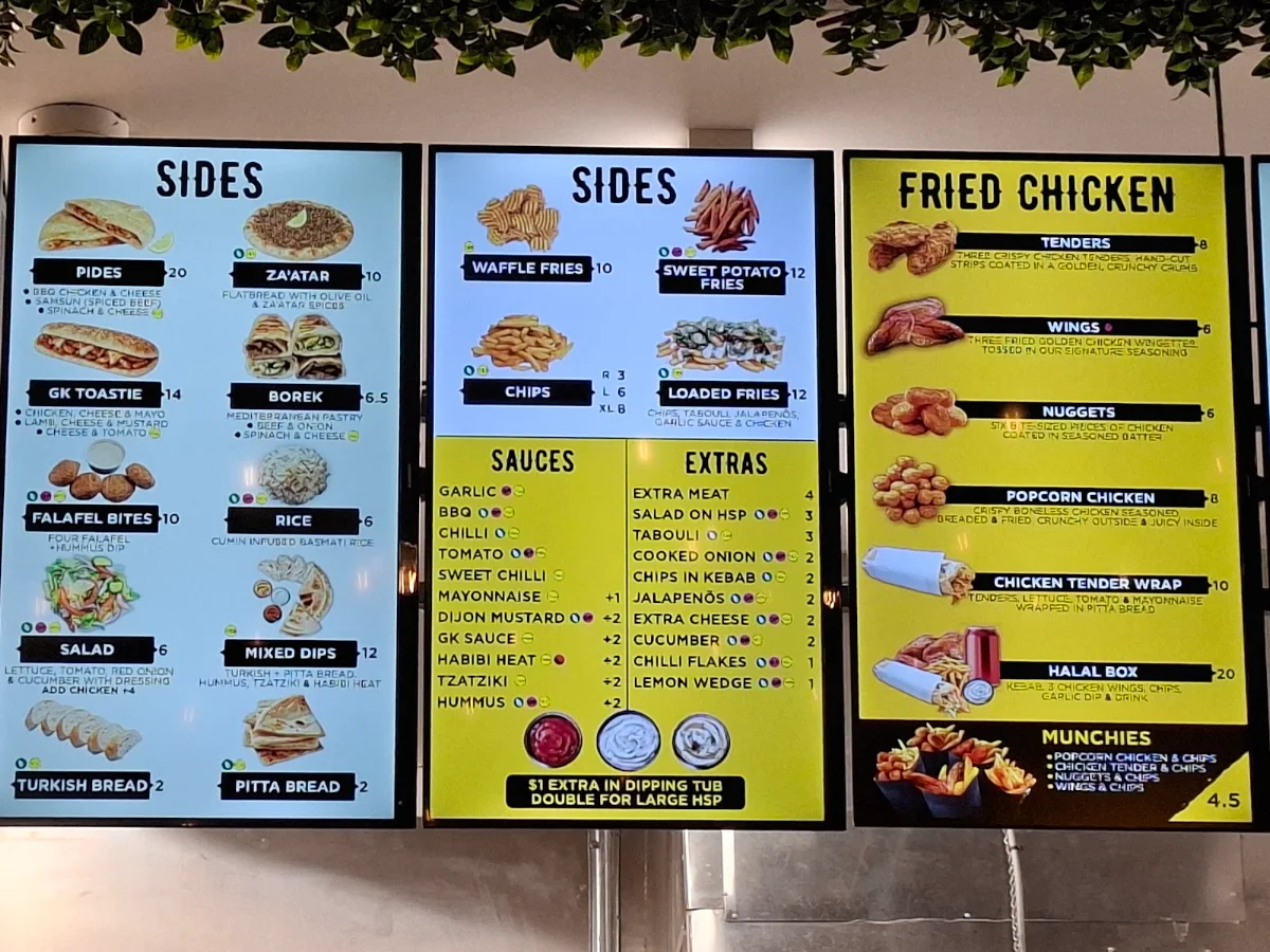 Menu, Glenny Kebabs - Vermont