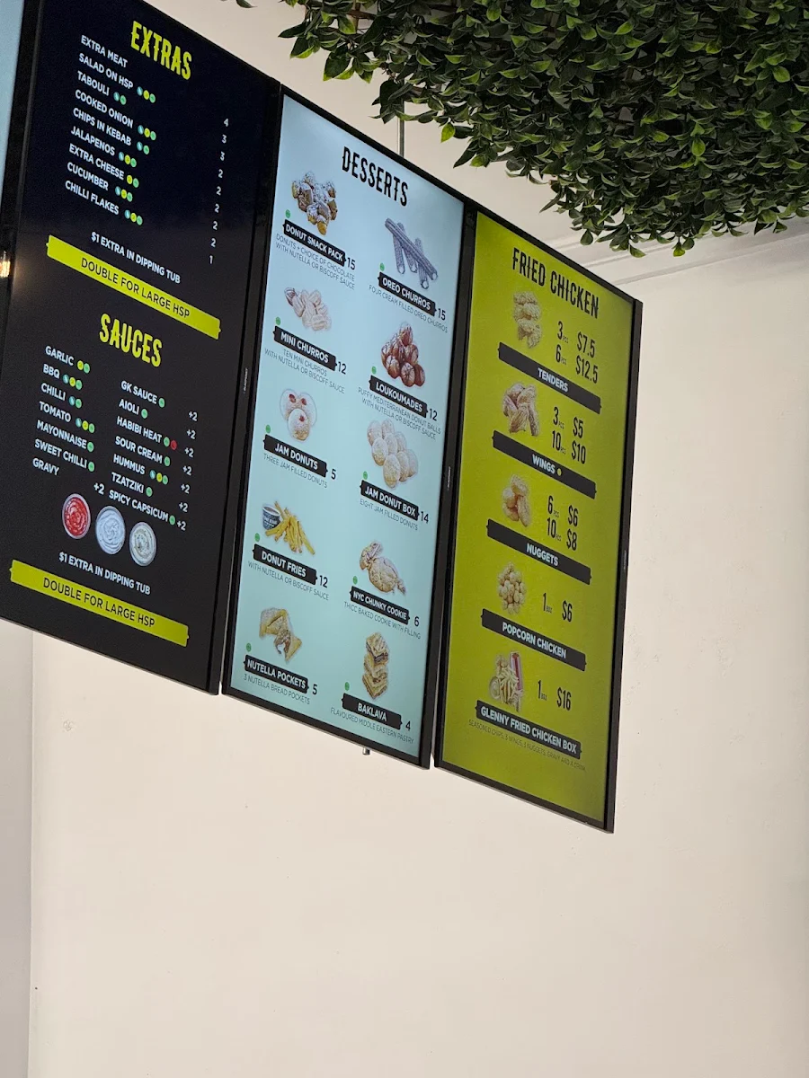 Menu, Glenny Kebabs - Vermont