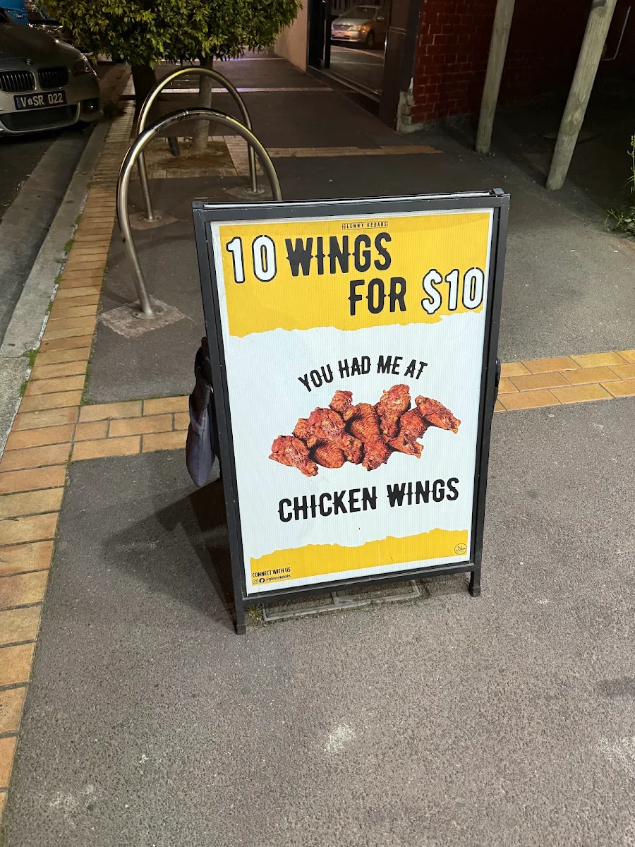 Menu, Glenny Kebabs - Vermont