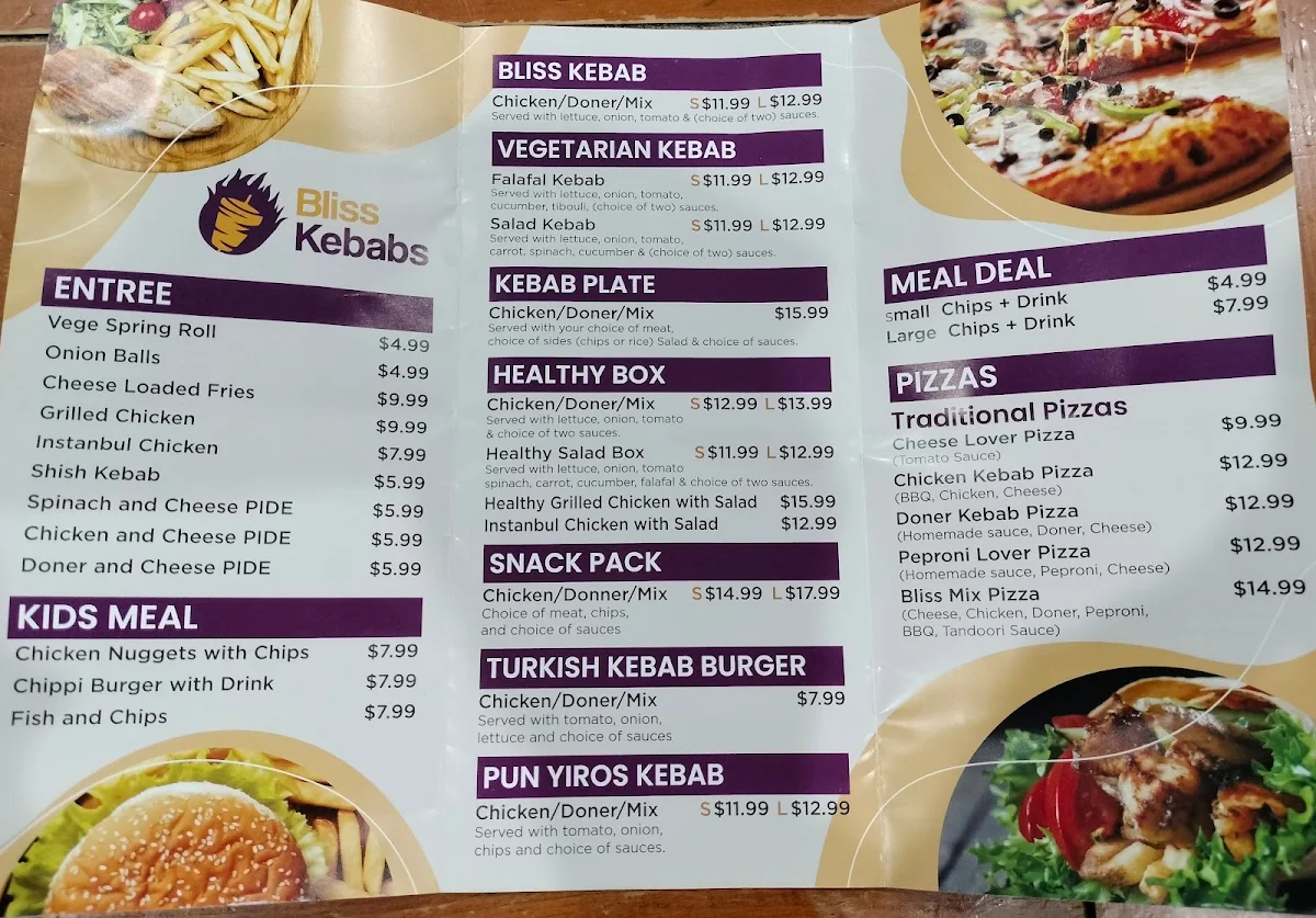 Menu, Bombay Bliss Narangba
