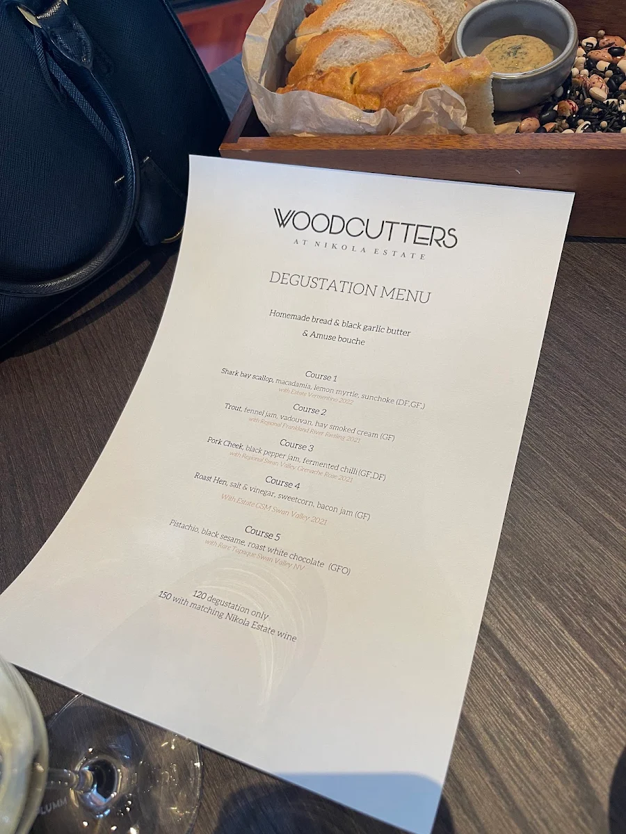 Menu, Woodcutters Restaurant