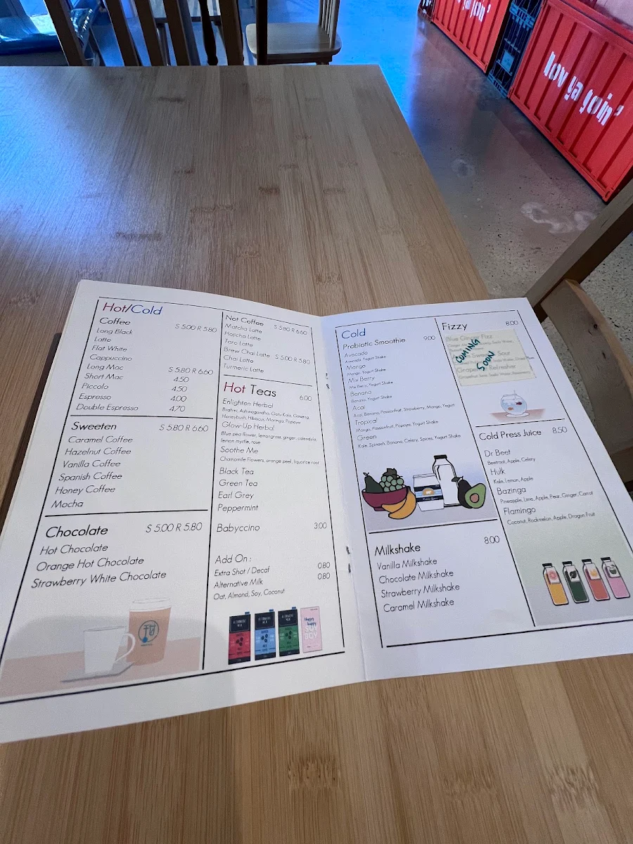 Menu, Brew & Basket Rivervale Cafe