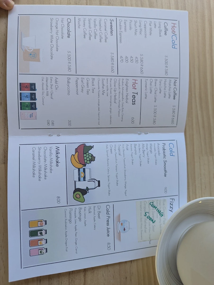 Menu, Brew & Basket Rivervale Cafe