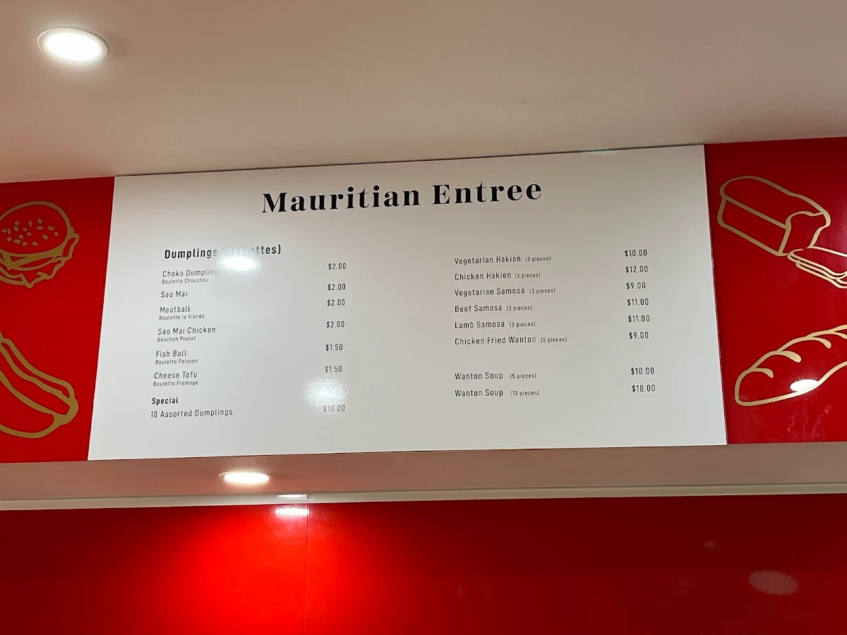 Menu, Dragon Cafe