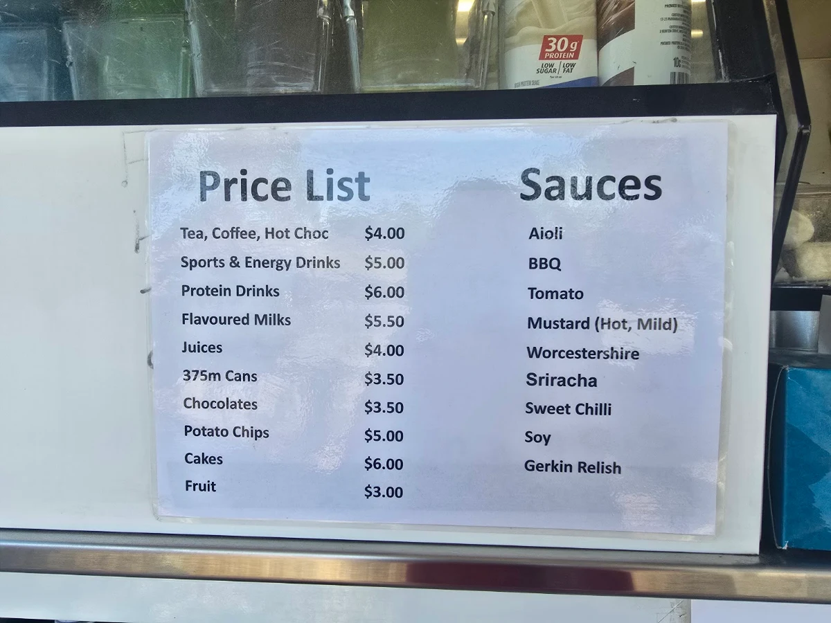 Menu, Deb's Tuckerbox
