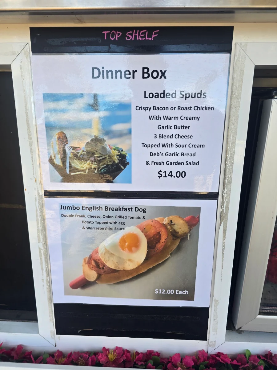 Menu, Deb's Tuckerbox