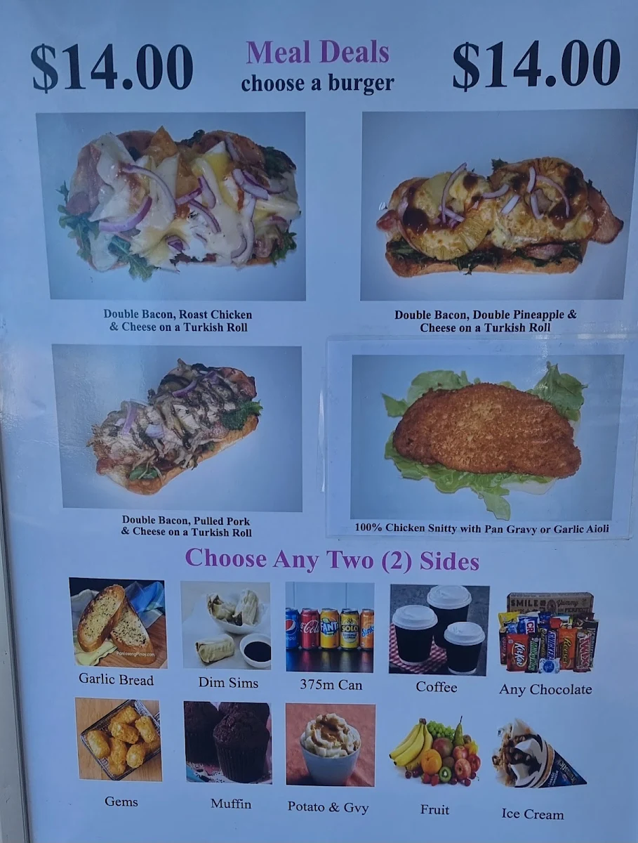 Menu, Deb's Tuckerbox