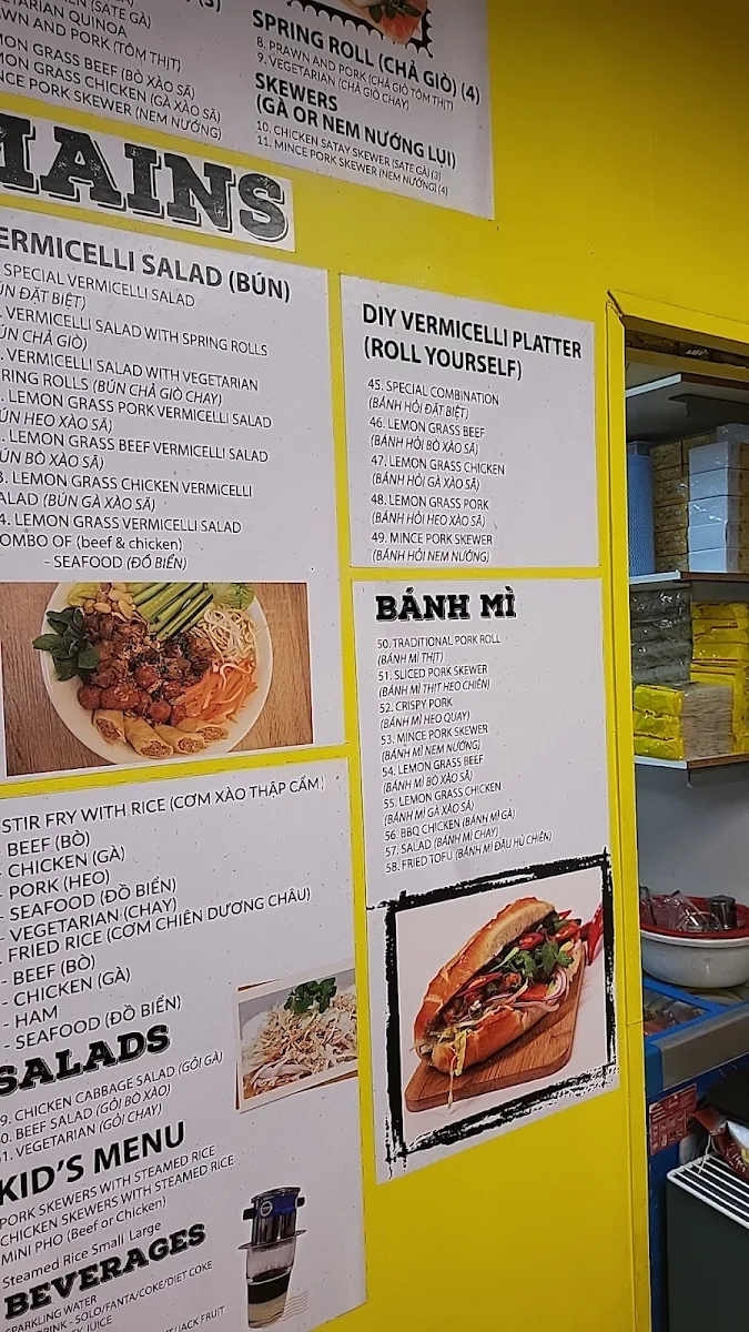 Menu, Chopsticks Vietnamese Cuisine