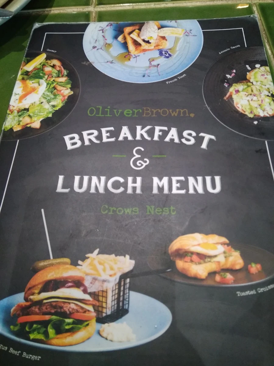 Menu, Oliver Brown