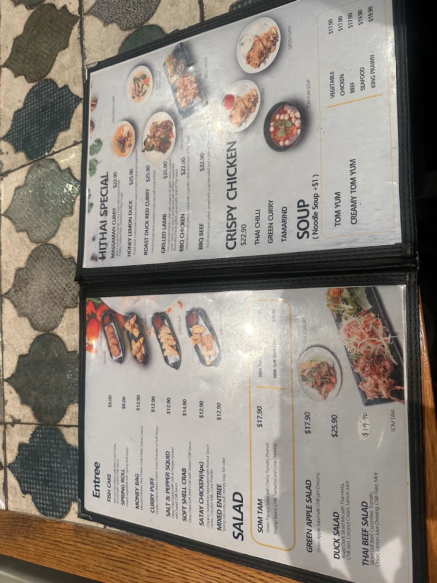 Menu, Hi Thai