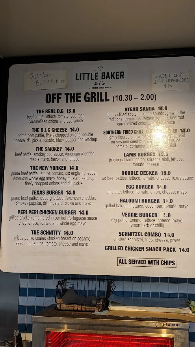 Menu, The Little Baker