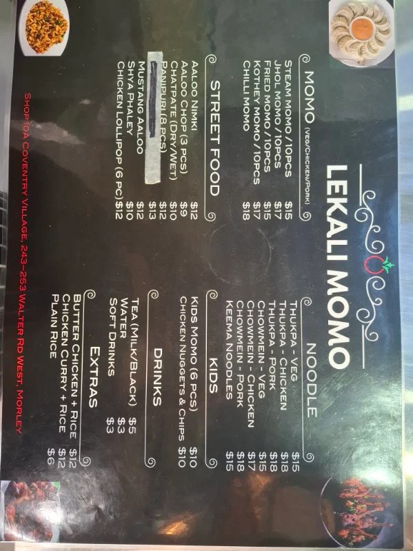Menu, Lekali Momo
