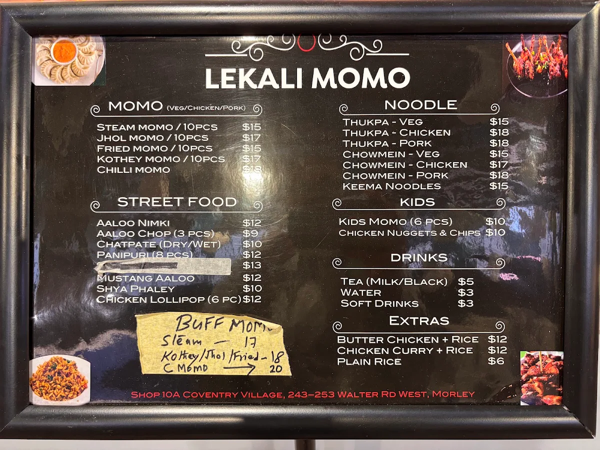 Menu, Lekali Momo