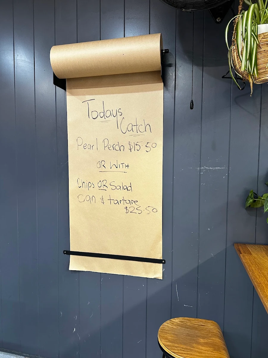 Menu, The Chip Shop