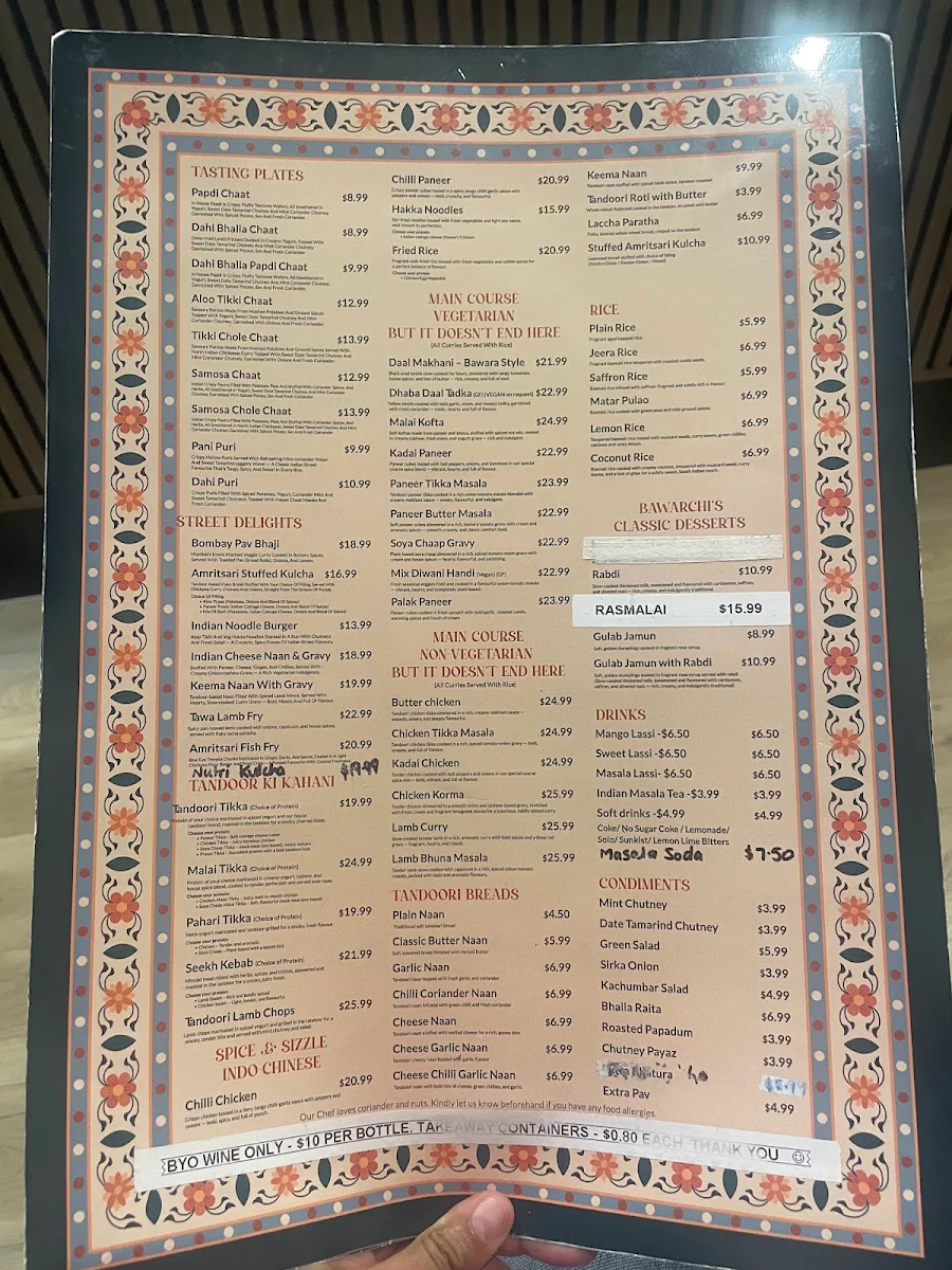Menu, Bawara Bawarchi