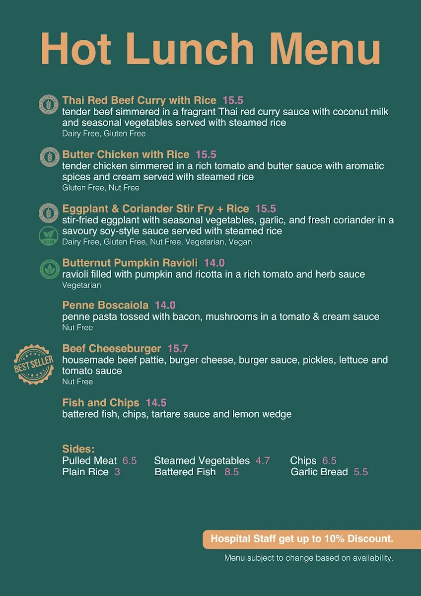 Menu, LifeGrain Cafe