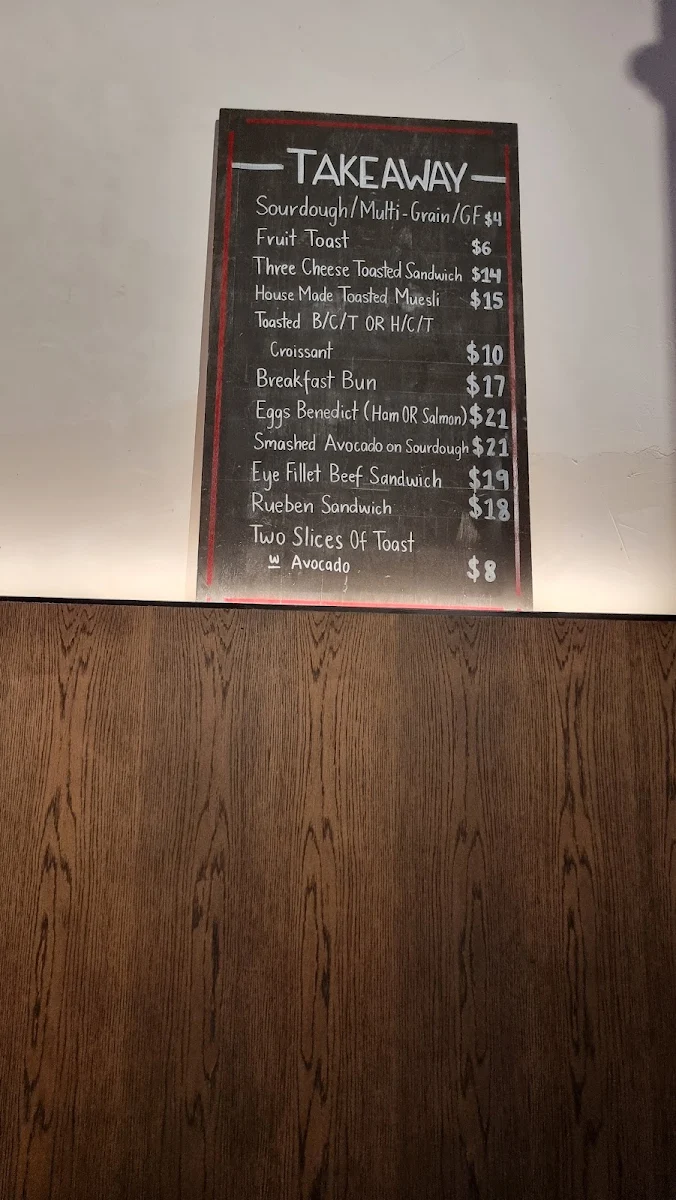 Menu, The Bond Store