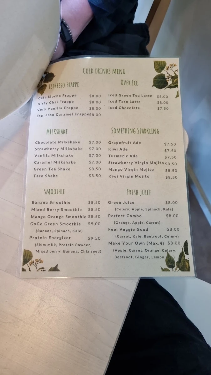 Menu, My Local Cafe