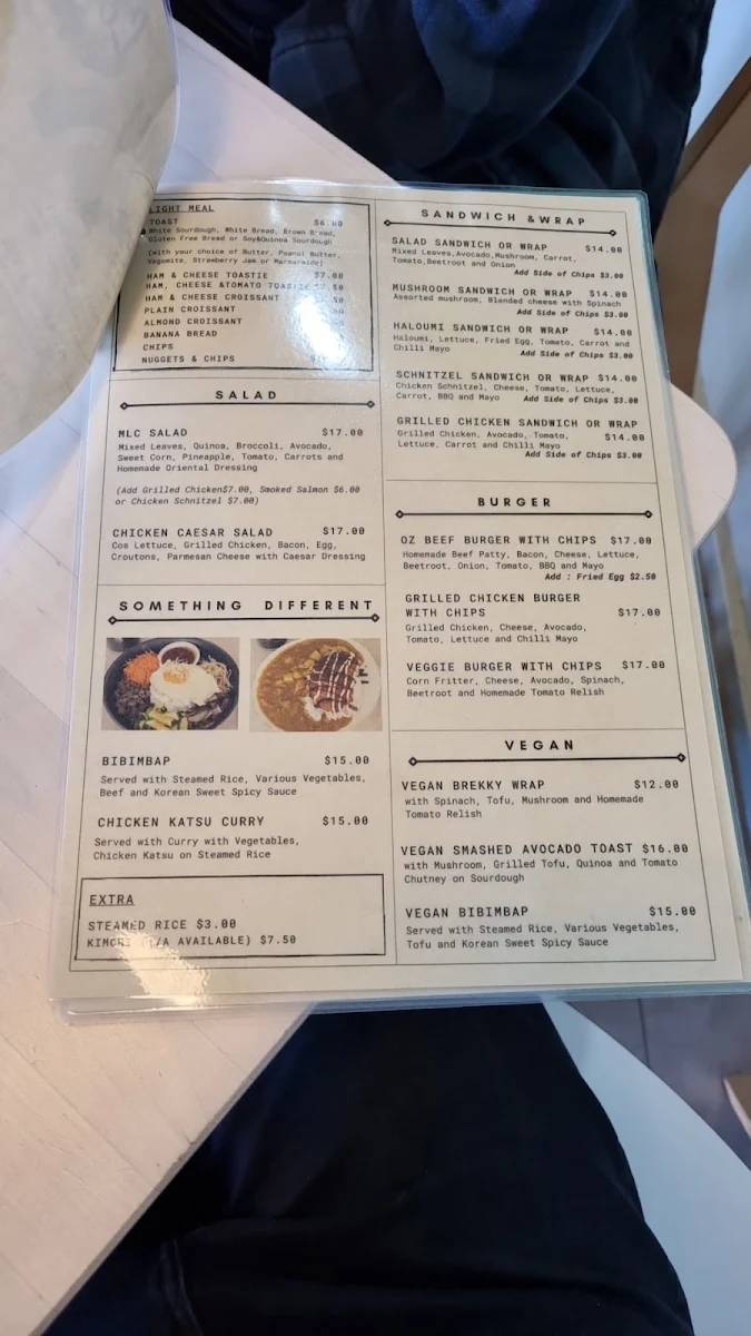 Menu, My Local Cafe