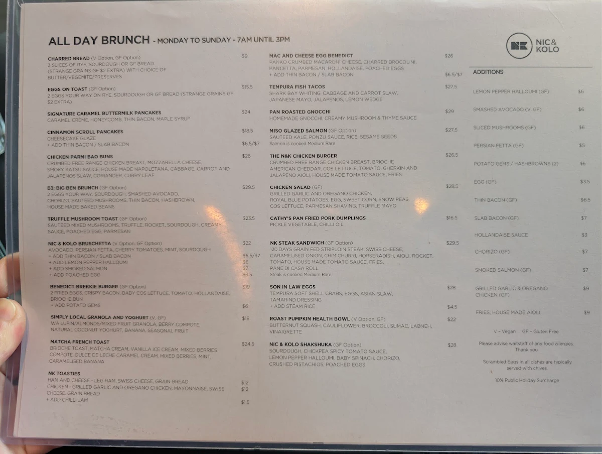 Menu, Nic and Kolo