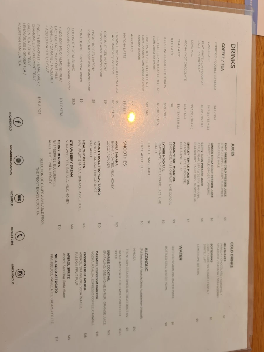 Menu, Nic and Kolo