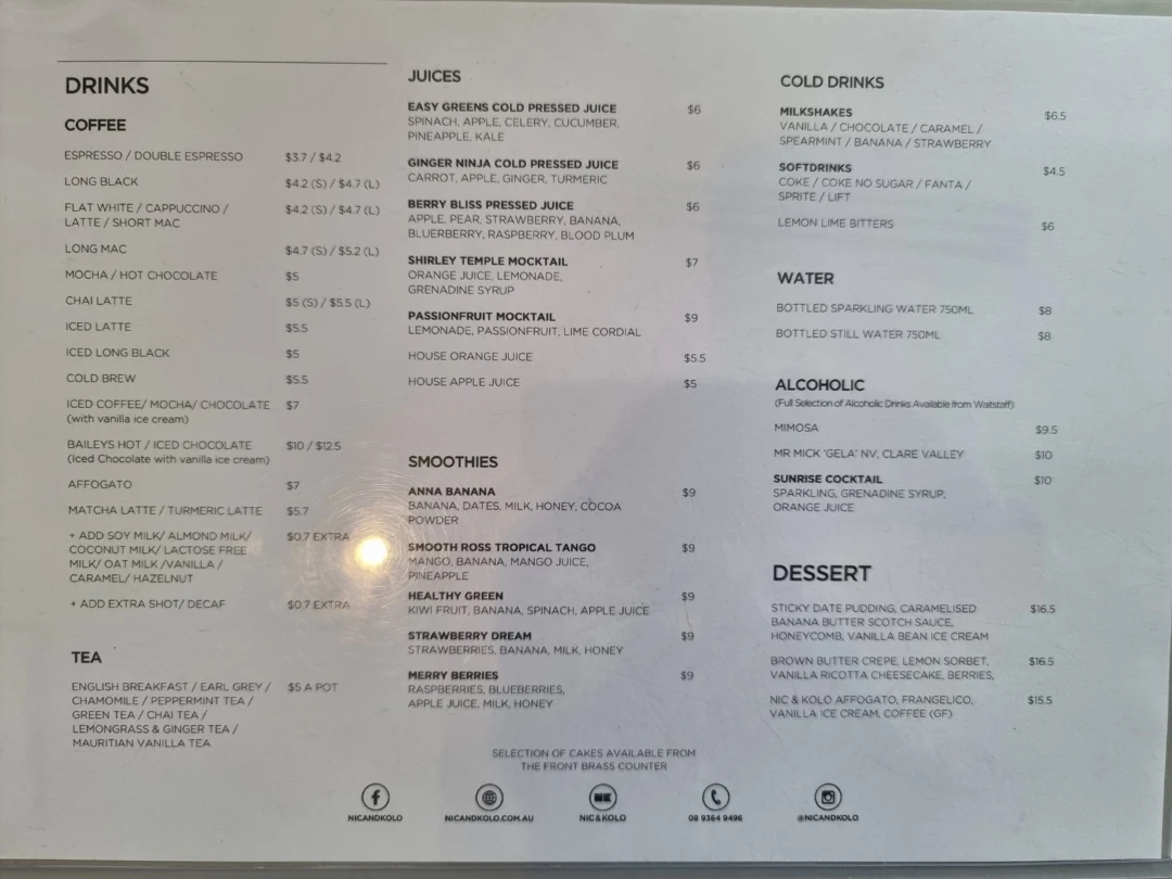 Menu, Nic and Kolo