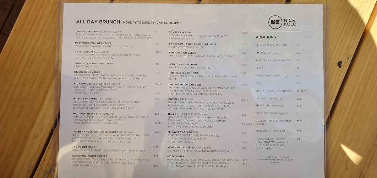 Menu, Nic and Kolo