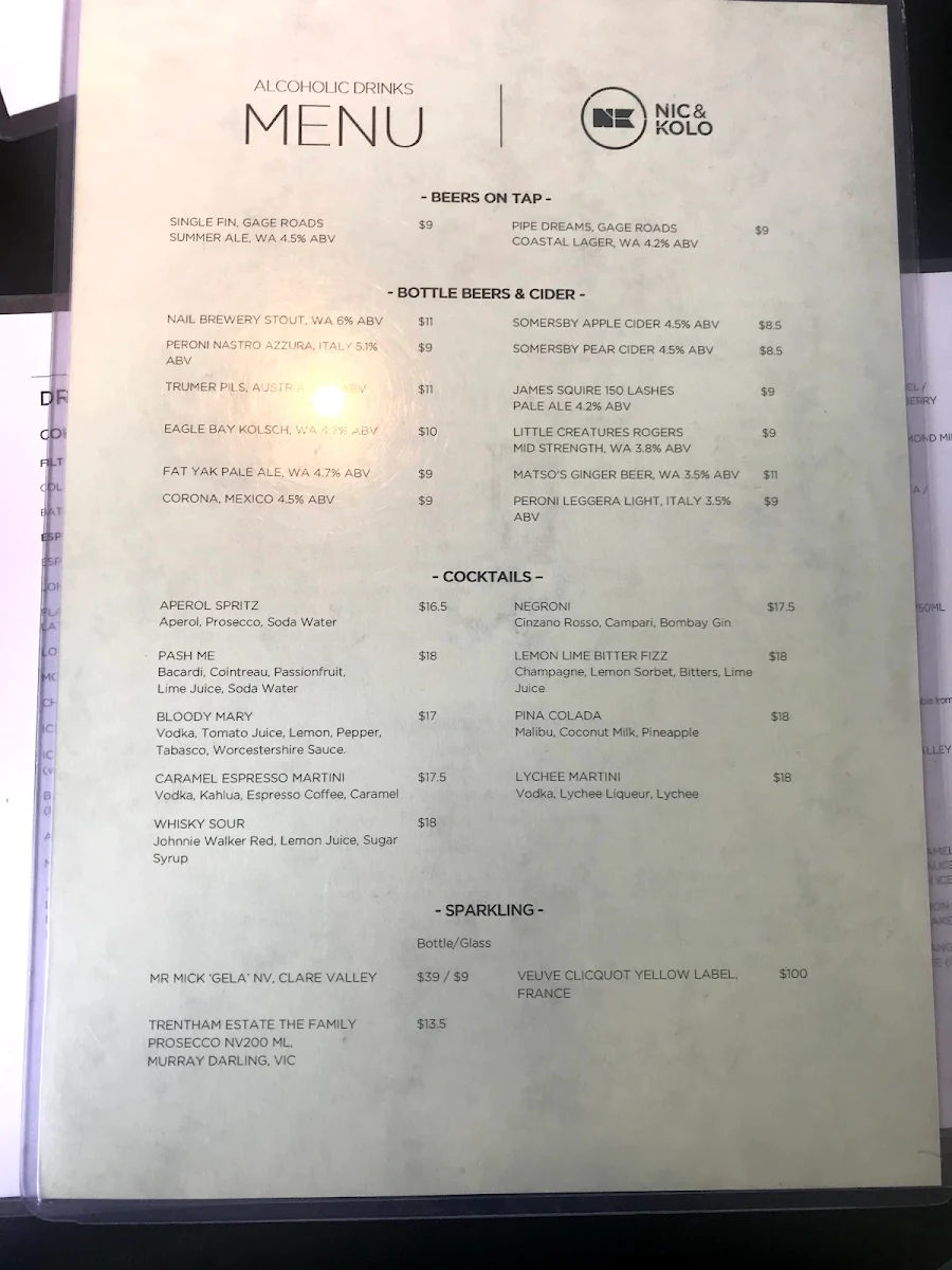 Menu, Nic and Kolo