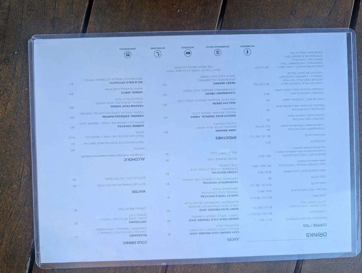 Menu, Nic and Kolo