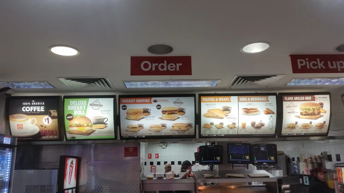 Menu, Hungry Jack's Burgers Mundaring