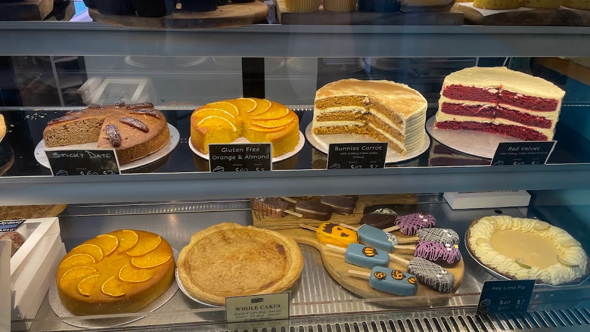 Menu, Sydney Cakery
