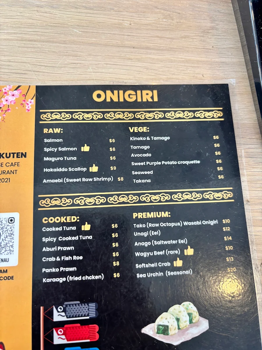 Menu, Daikokuten