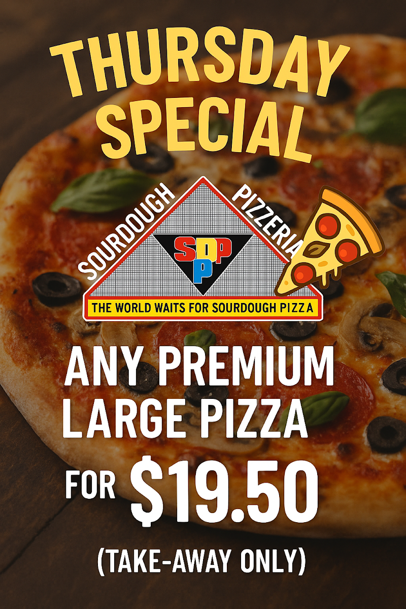 Menu, Sourdough Pizzeria & Stonegrill Dining.