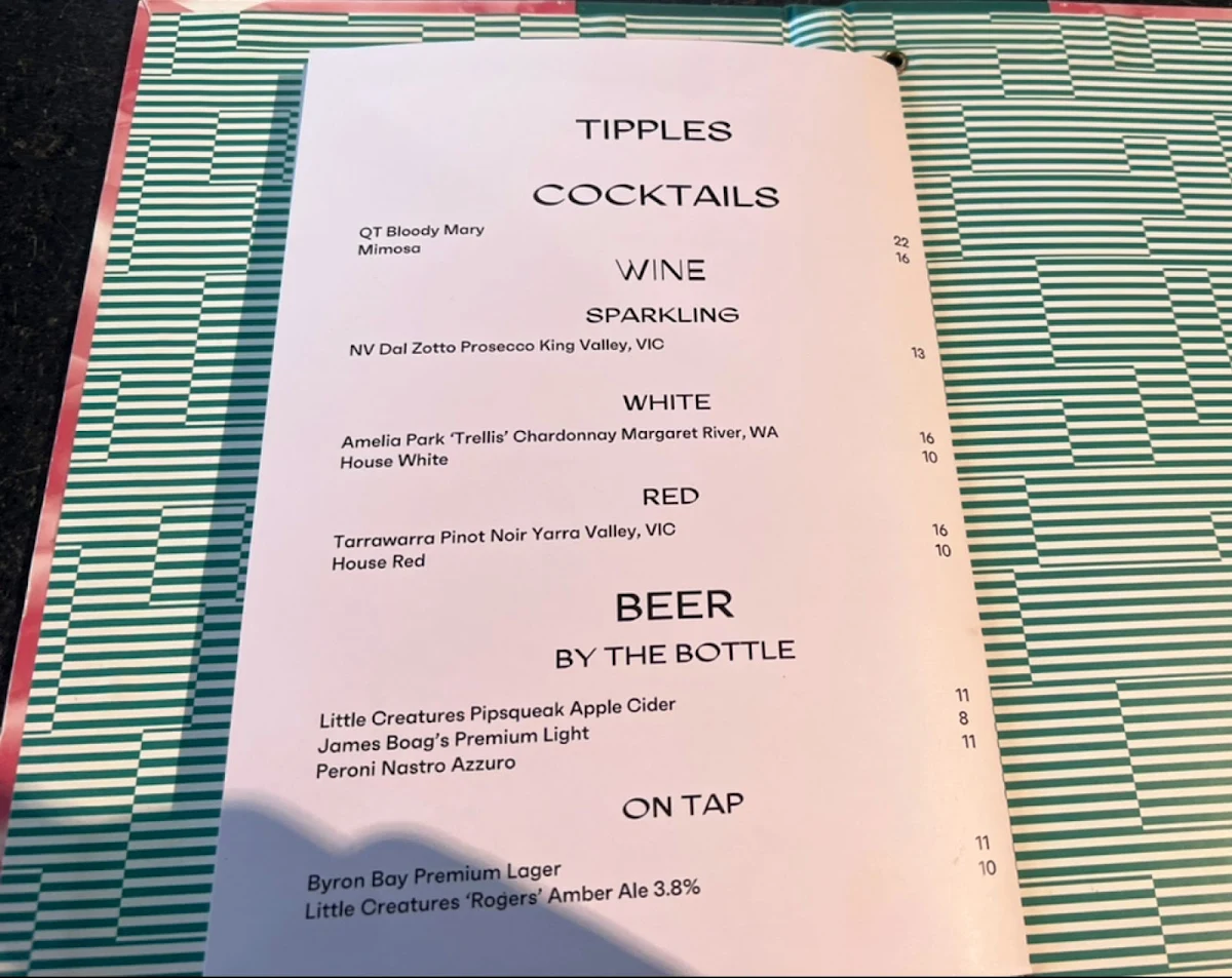 Menu, Deli QT
