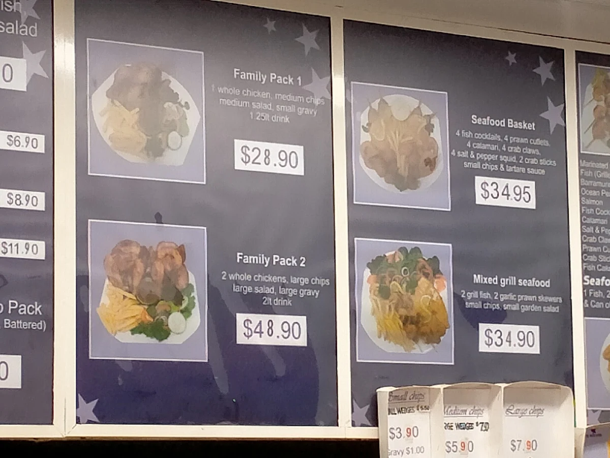 Menu, Seafood Wizard Takeaway