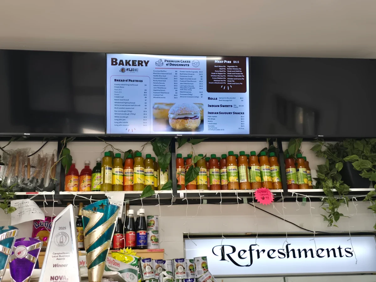 Menu, Fiji bakery & coffee on the rocks