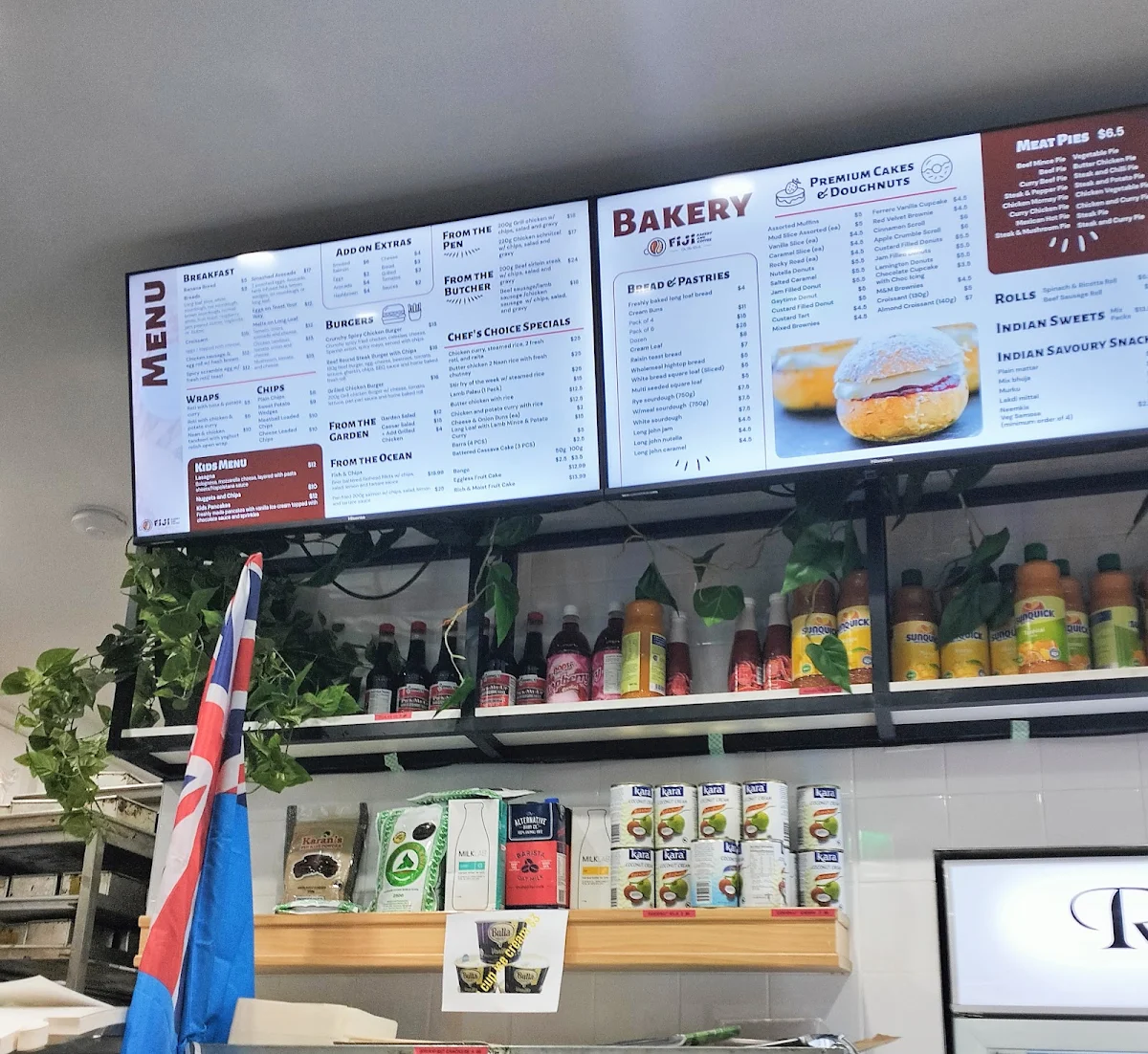 Menu, Fiji bakery & coffee on the rocks