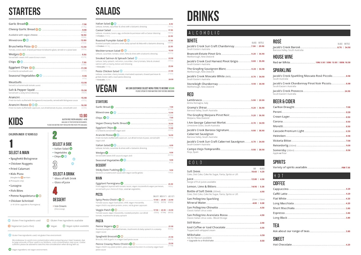 Menu, La Porchetta | Best Italian Restaurant in Niddrie