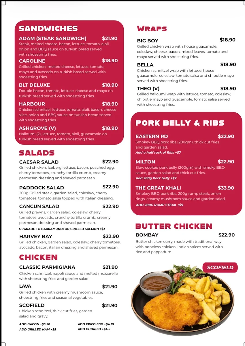 Menu, 107 Coffee Terminal / Sabroso Capalaba