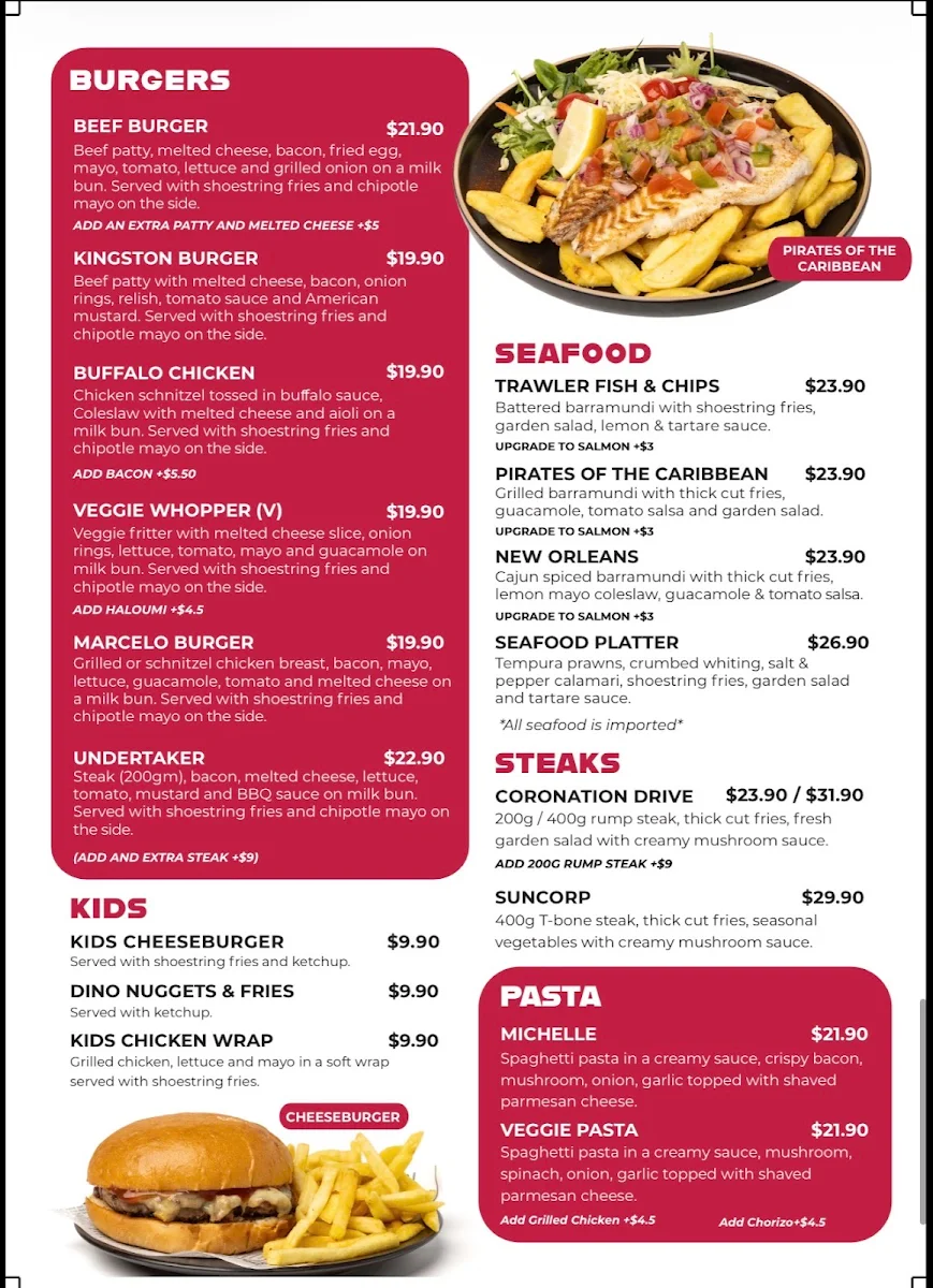 Menu, 107 Coffee Terminal / Sabroso Capalaba