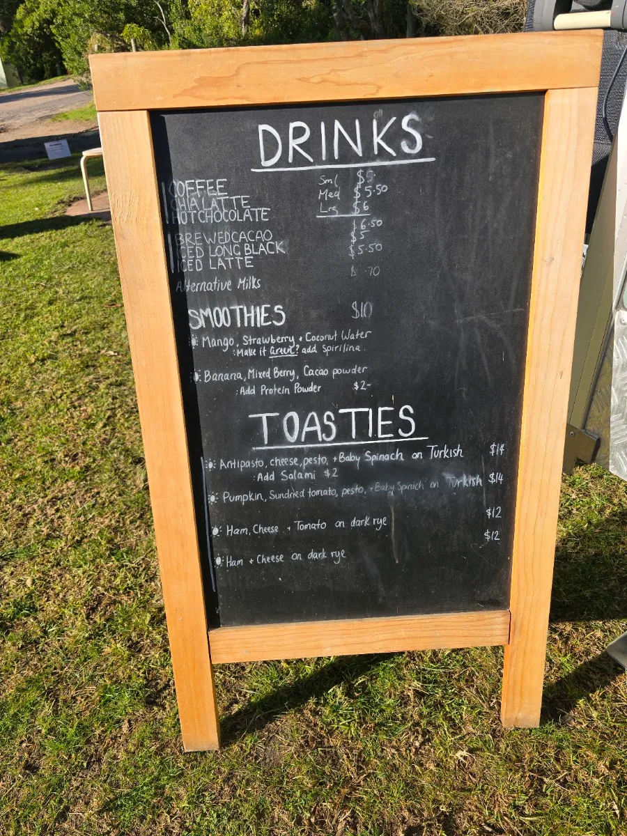 Menu, Nourish food van