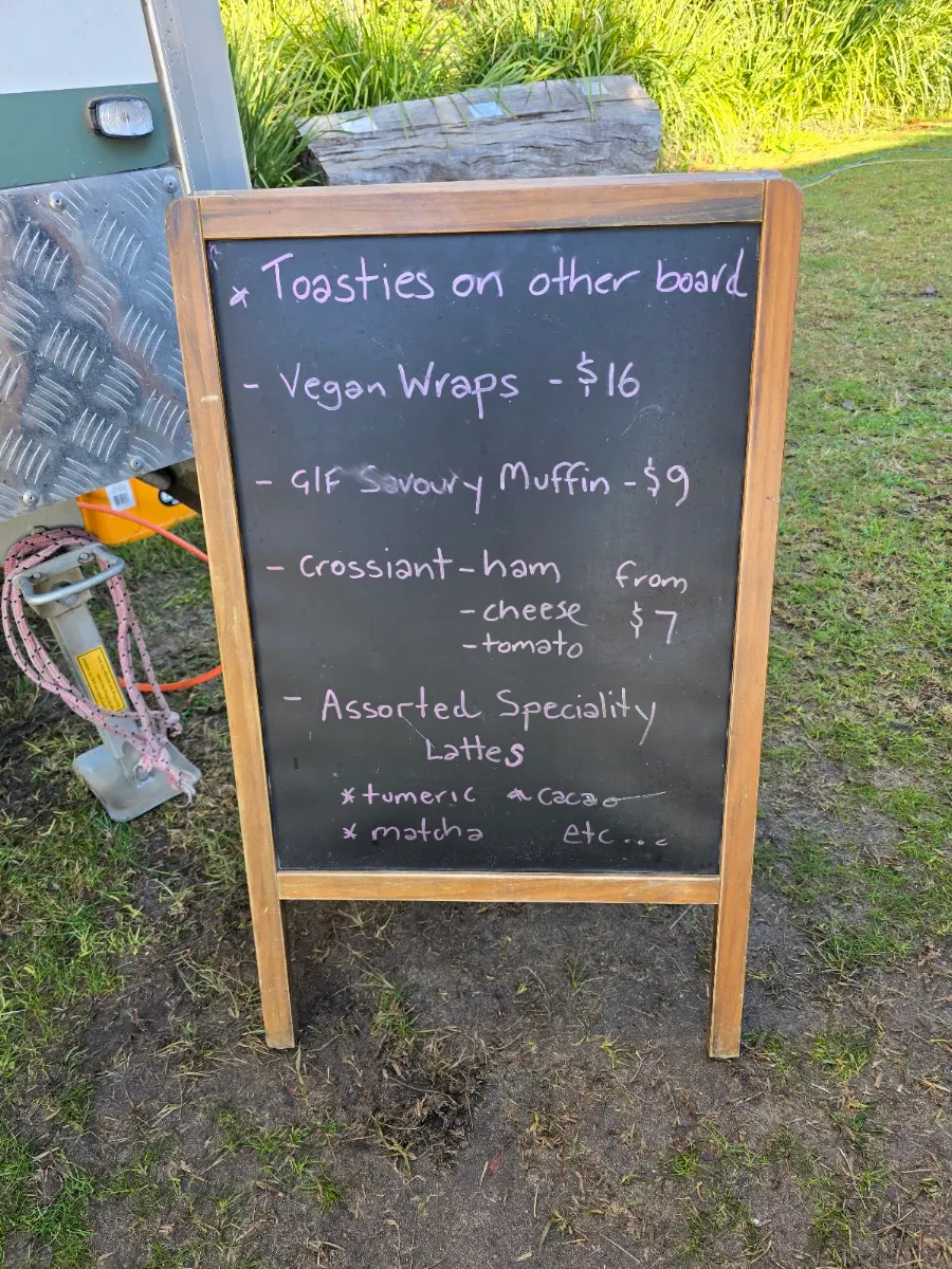 Menu, Nourish food van