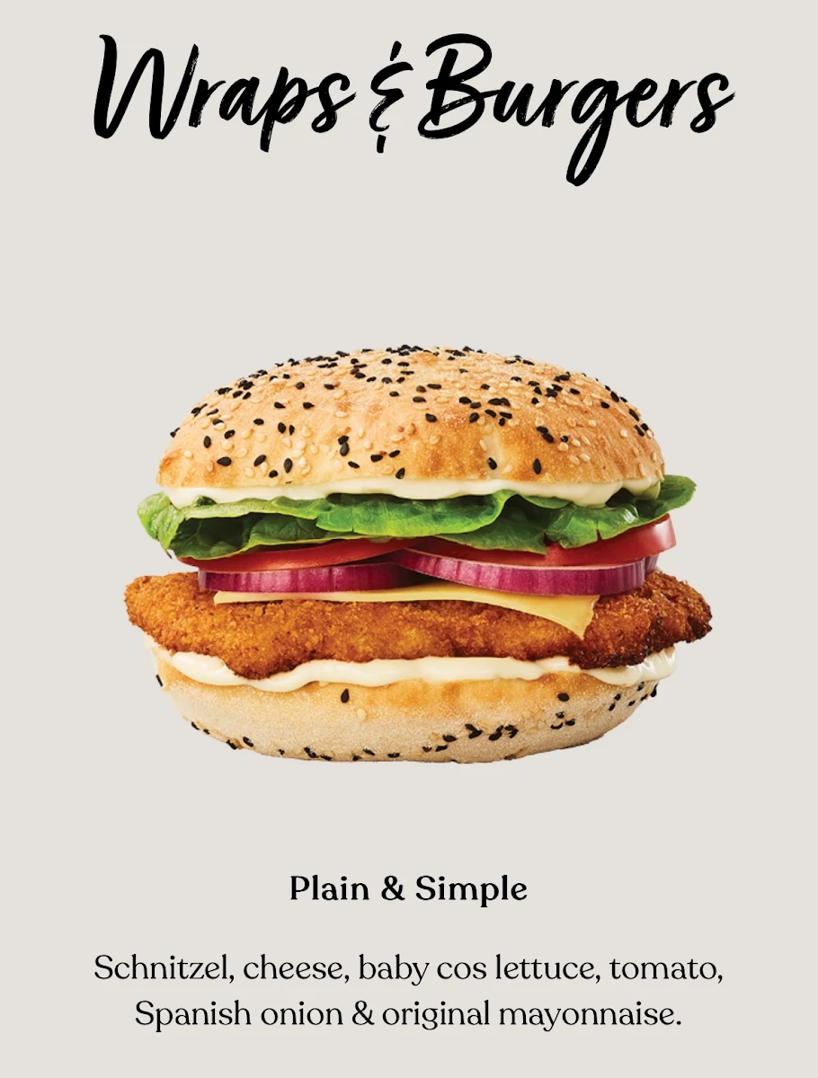 Menu, Schnitz Wangaratta
